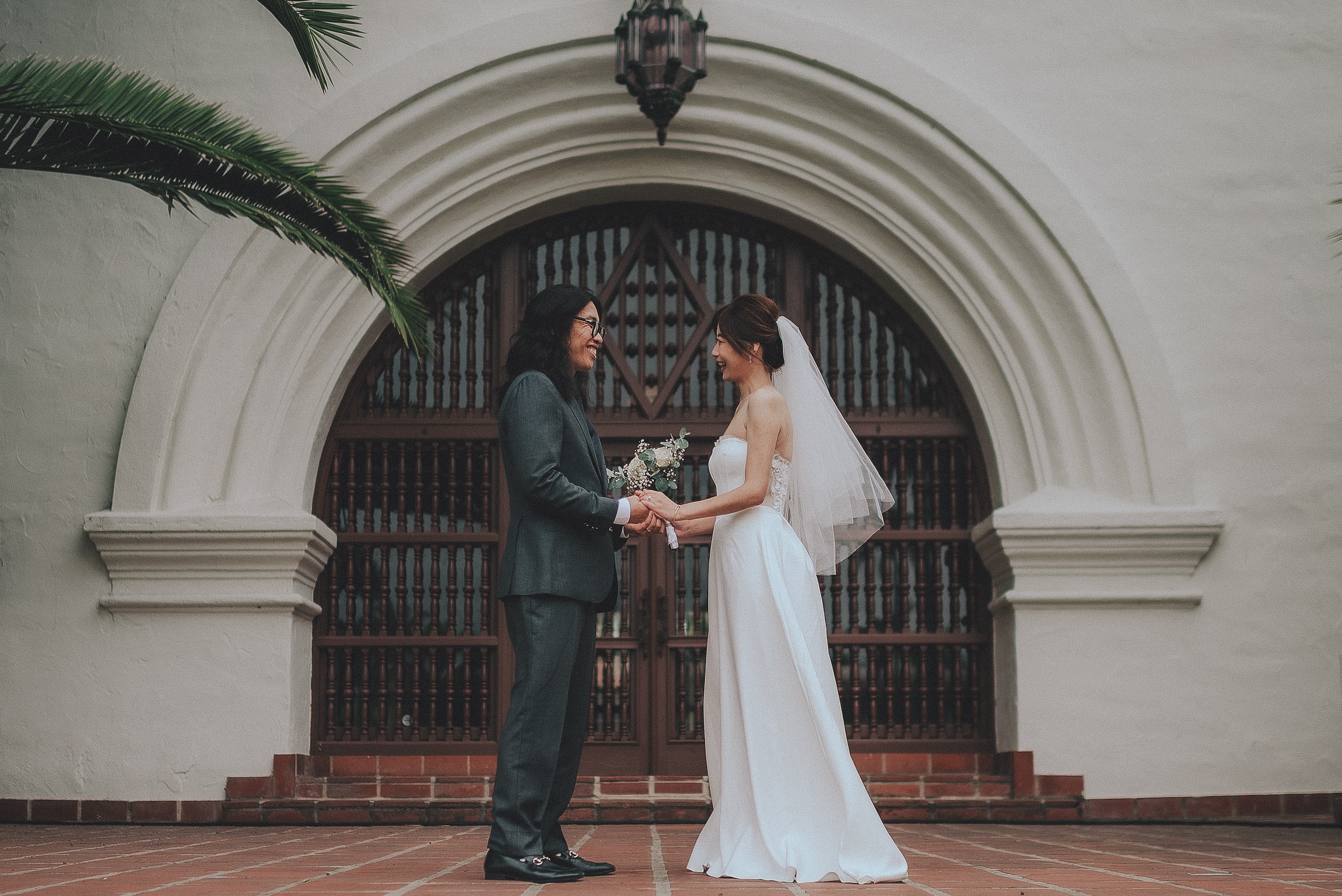 Wedding ceremony at Santa Barbara courthouse